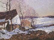 Barns in Winter George M Bruestle